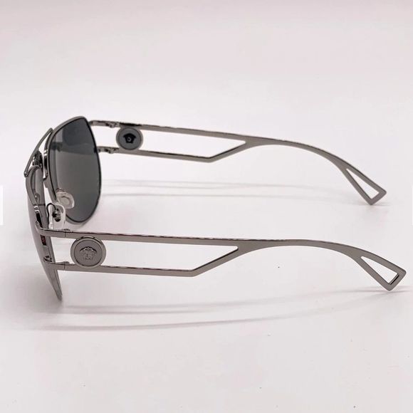 New! Versace Gray Unisex 60mm Sunglasses - Picture 4 of 6